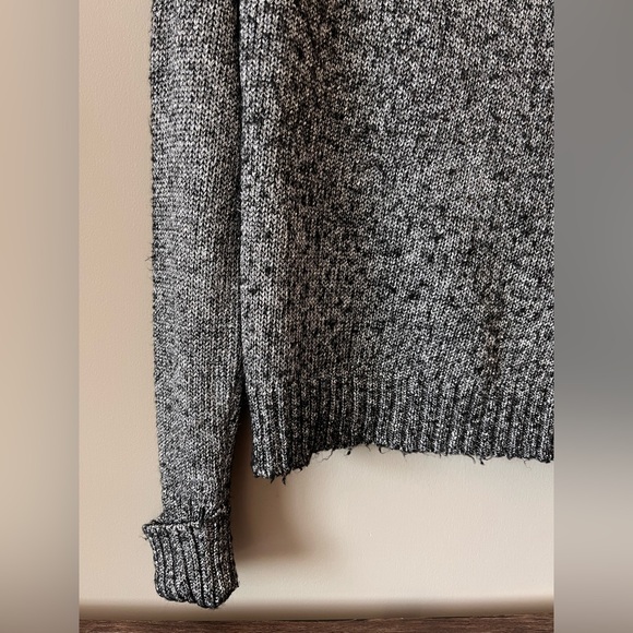 Anthropologie Charcoal - w/ Slight Shimmer Knit Turtleneck Sweater - Picture 5 of 16